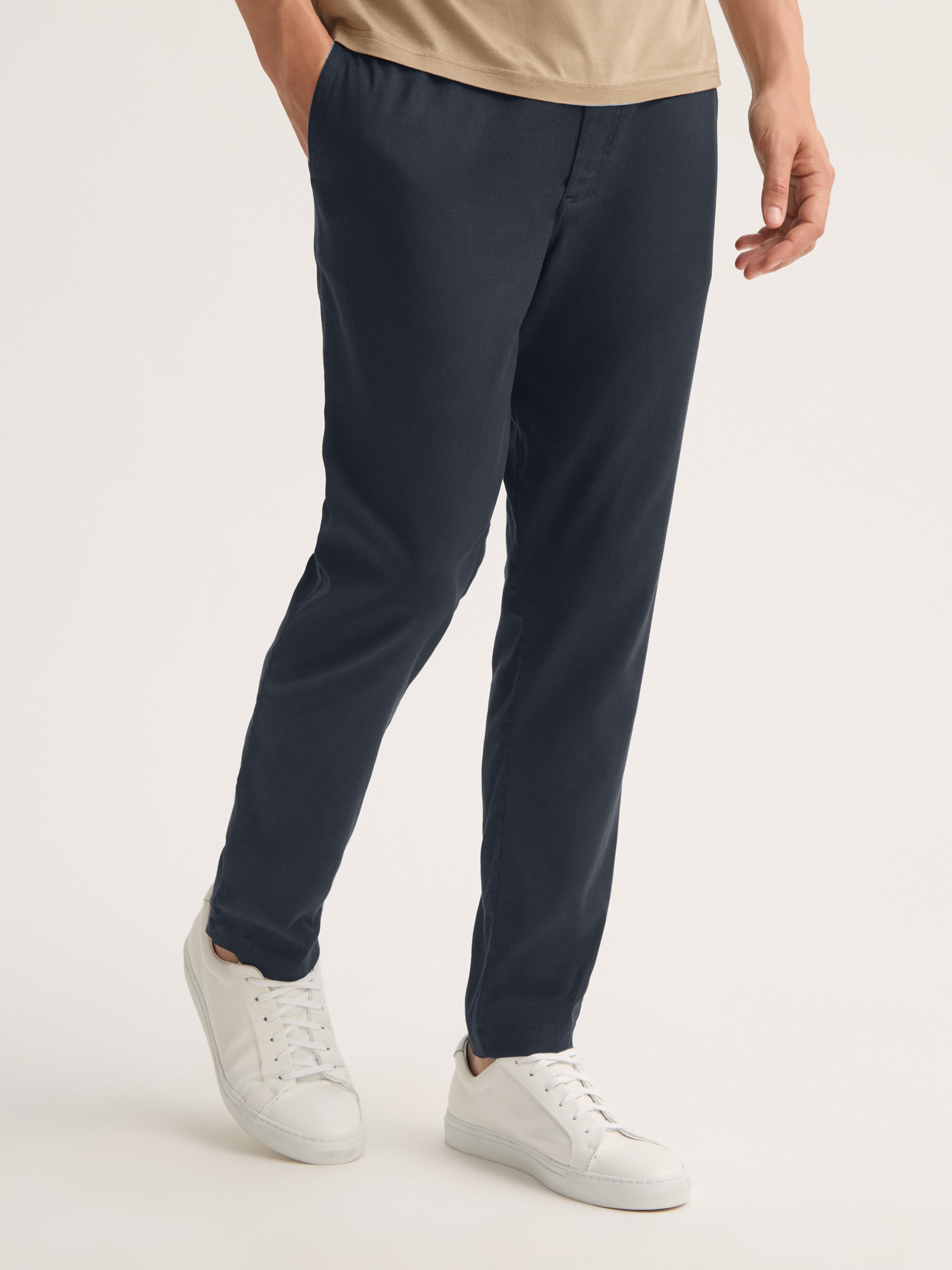 Men's Trousers Harris Lyocell Cotton Navy