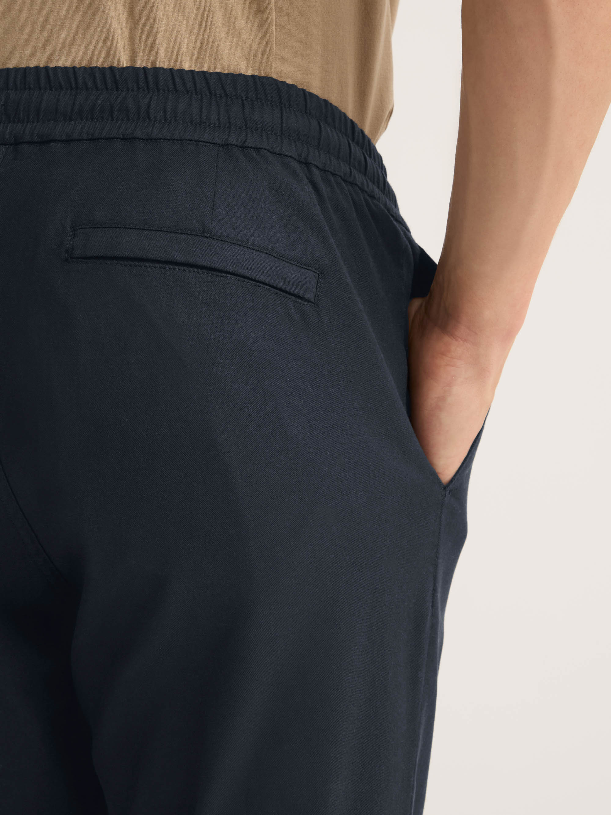 Men's Trousers Harris Lyocell Cotton Navy