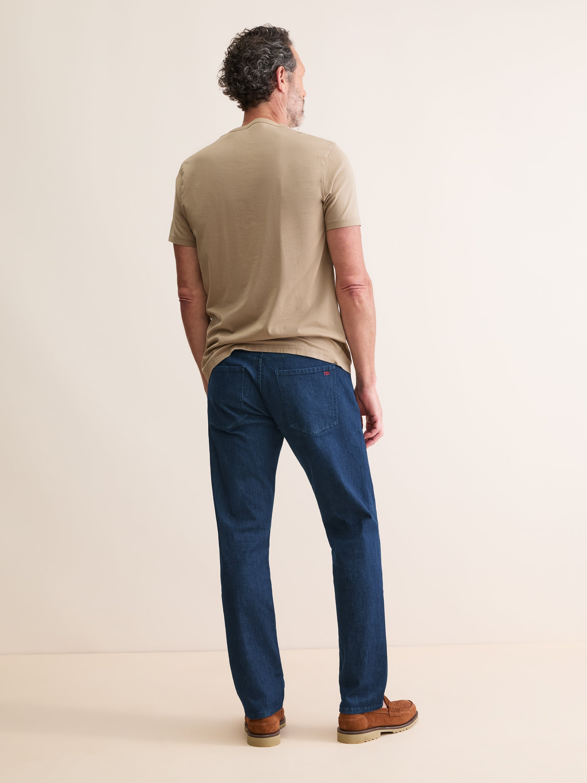 Men's Denim Jeans Soft Wash Mid Blue