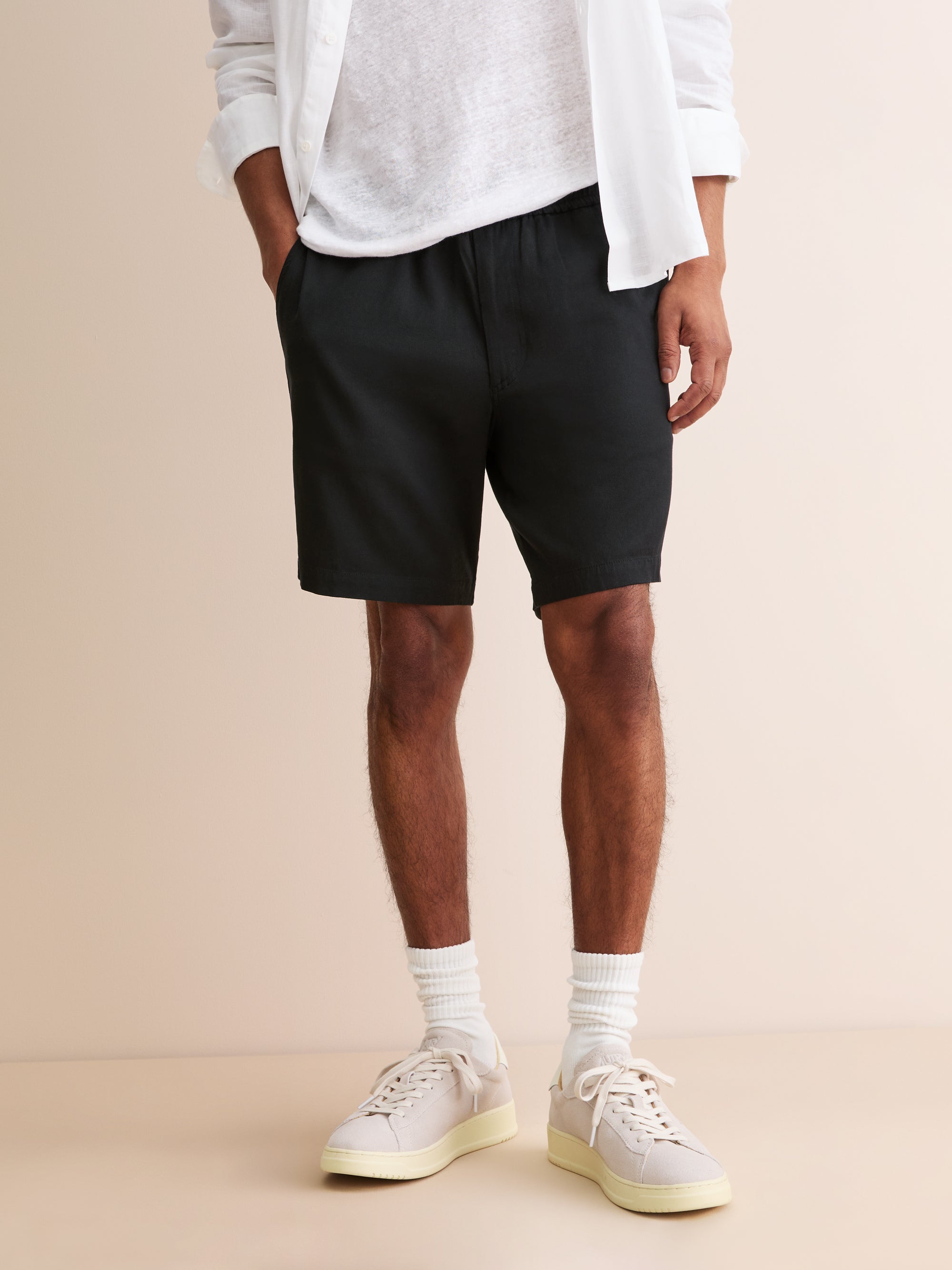 Men's Shorts Harris Lyocell Cotton Black