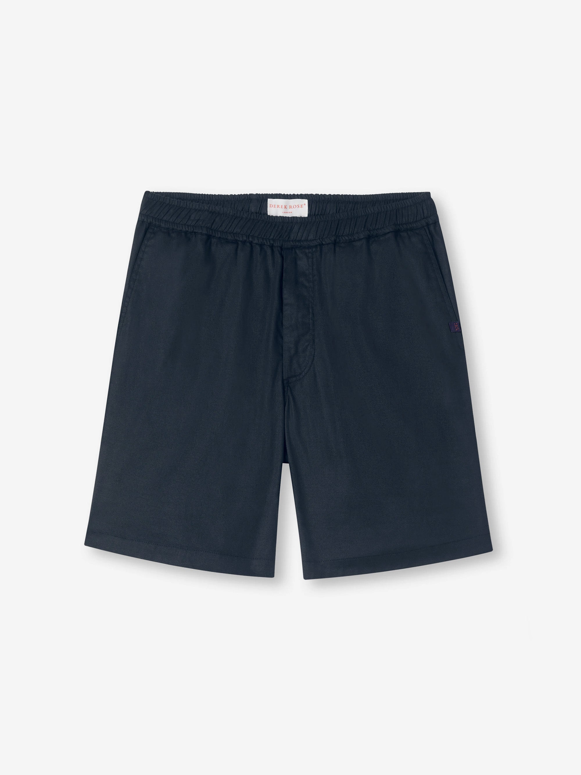 Derek Rose Men's Shorts Harris Lyocell Cotton Navy Derek Rose Men's Shorts Harris Lyocell Cotton Navy