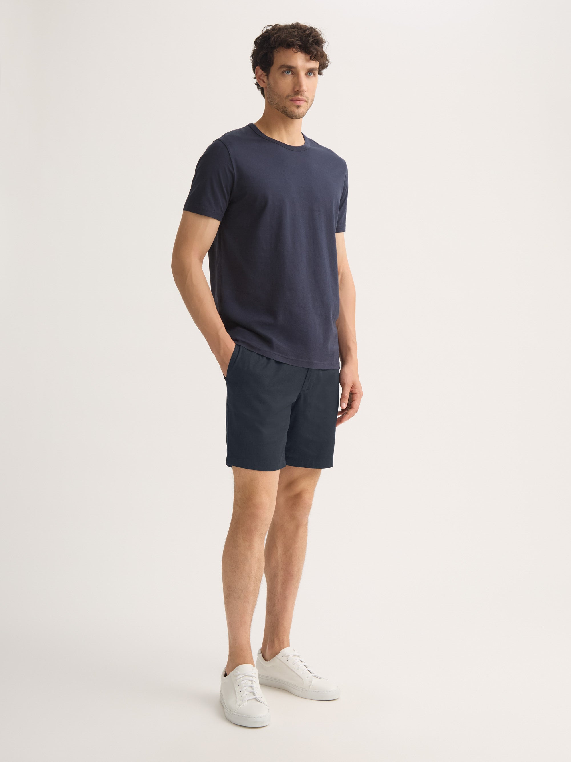Men's Shorts Harris Lyocell Cotton Navy