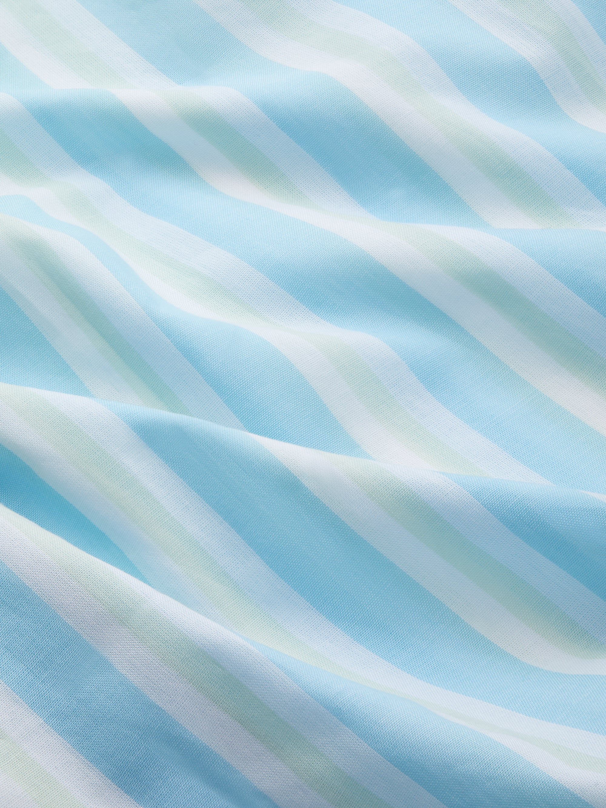 Men's Classic Fit Boxers Amalfi Cotton Batiste Aqua Blue Stripe