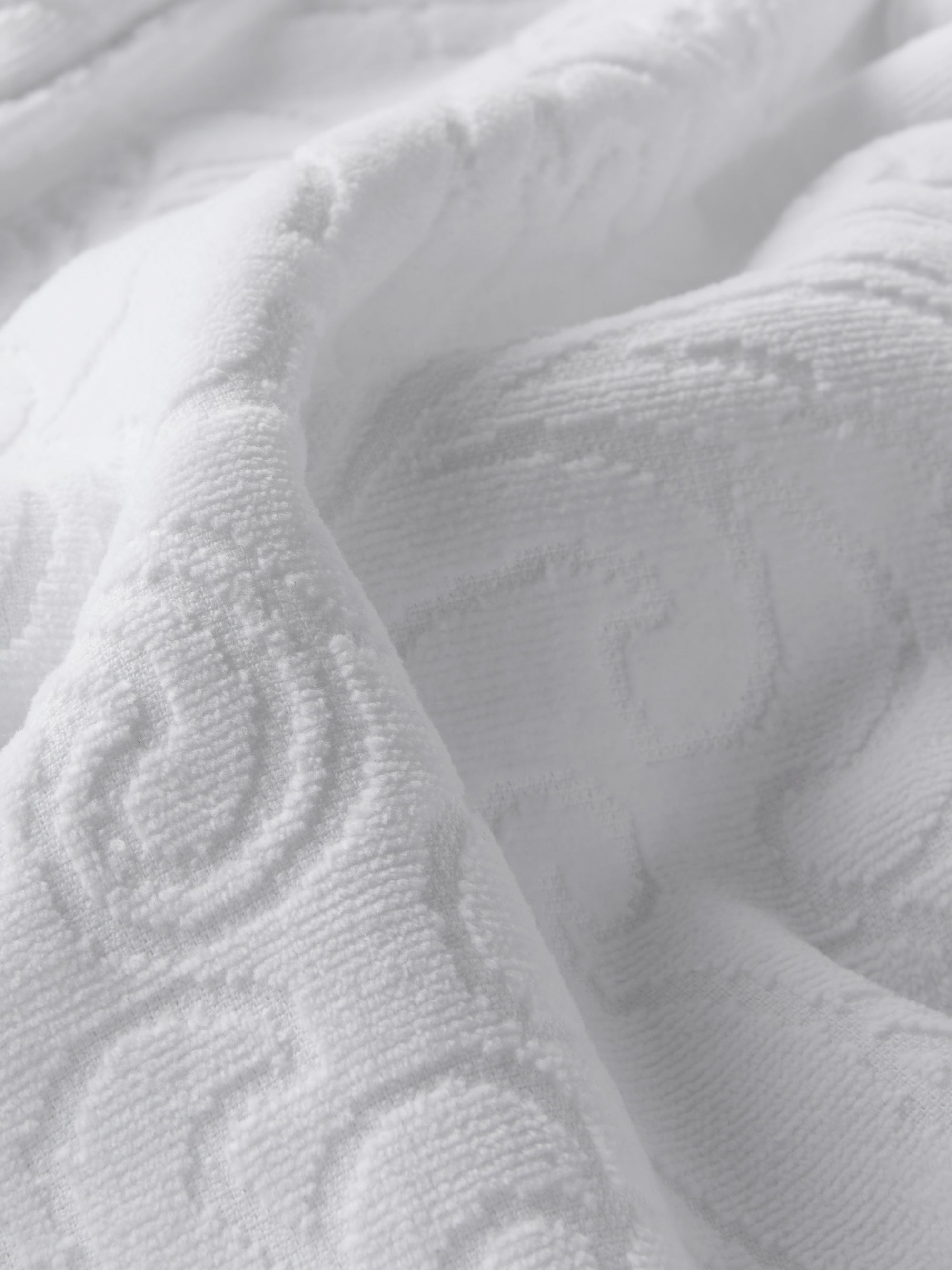 Arden Cotton Velour Bathrobe White Botanical