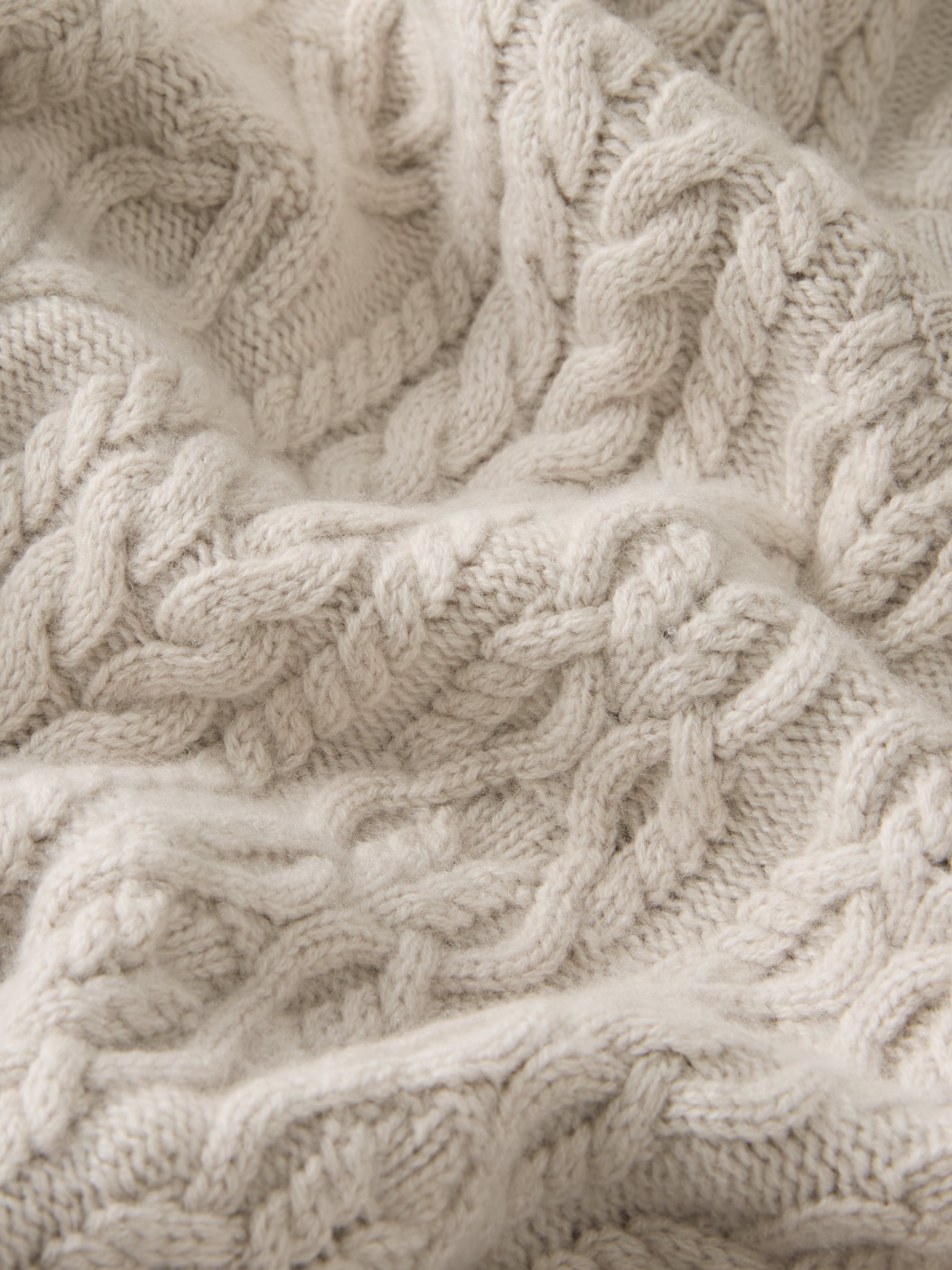 Astrid Cashmere Cable Knit Sweater Mist Gray