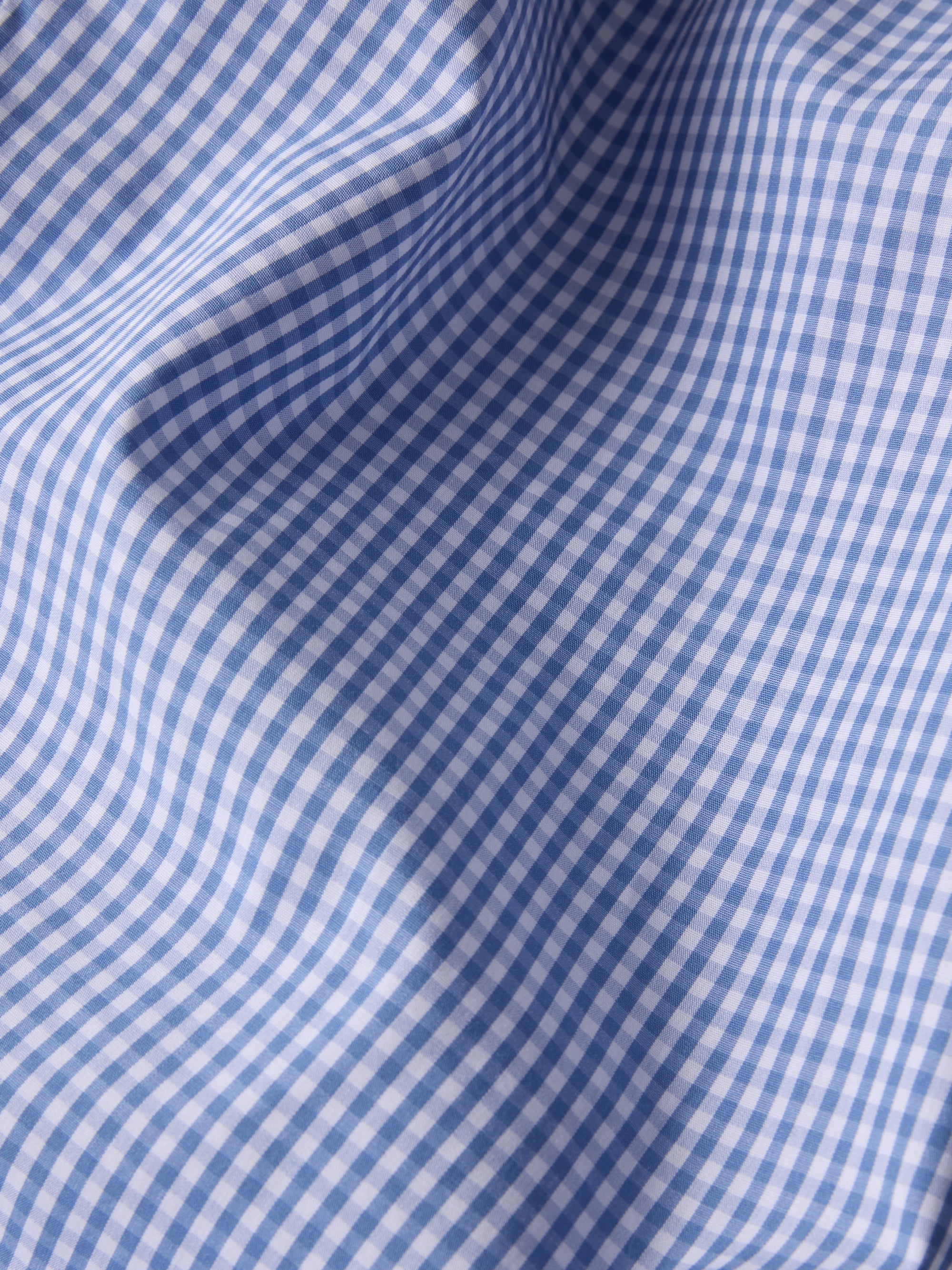 Men's Classic Fit Boxers Gingham Cotton Blue 