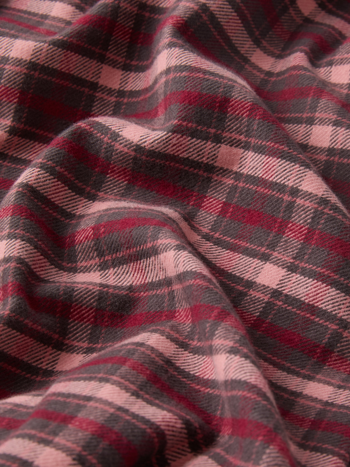 Kelburn Brushed Cotton Pajamas Charcoal & Pink Check