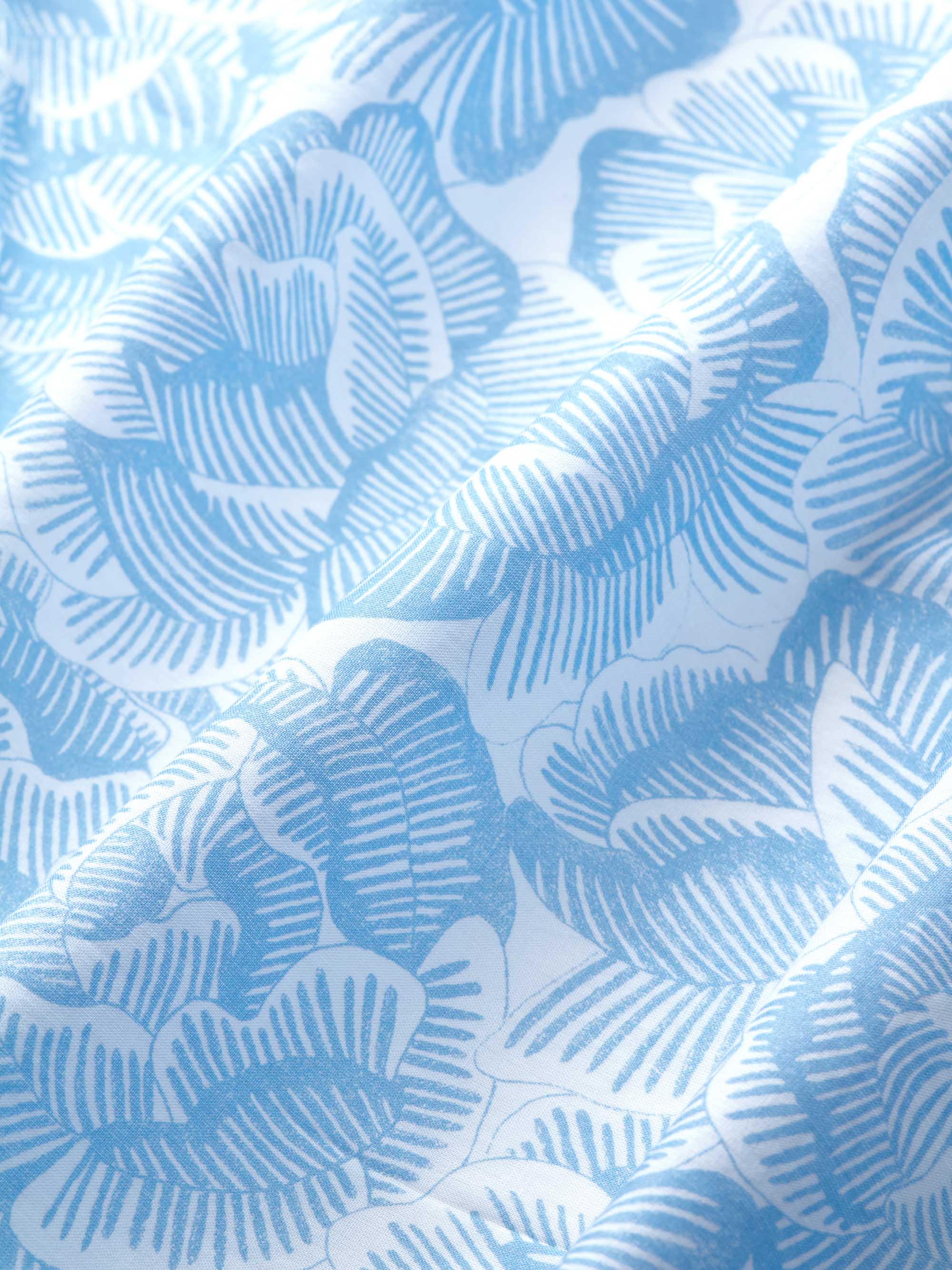 Women's Pyjamas Cotton Batiste Light Blue & White Rose Print