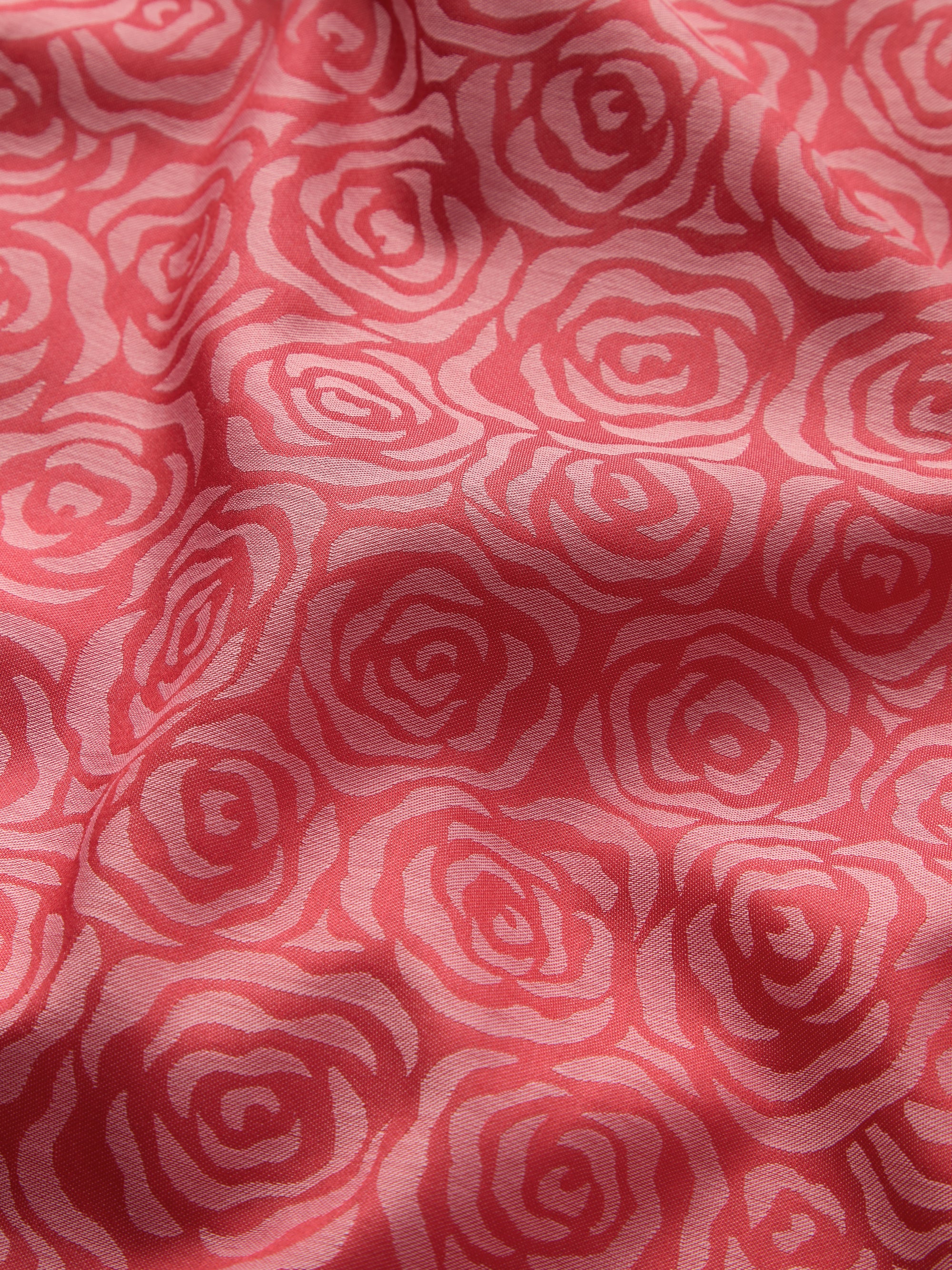 Paris Cotton Jacquard Pyjamas Red Rose