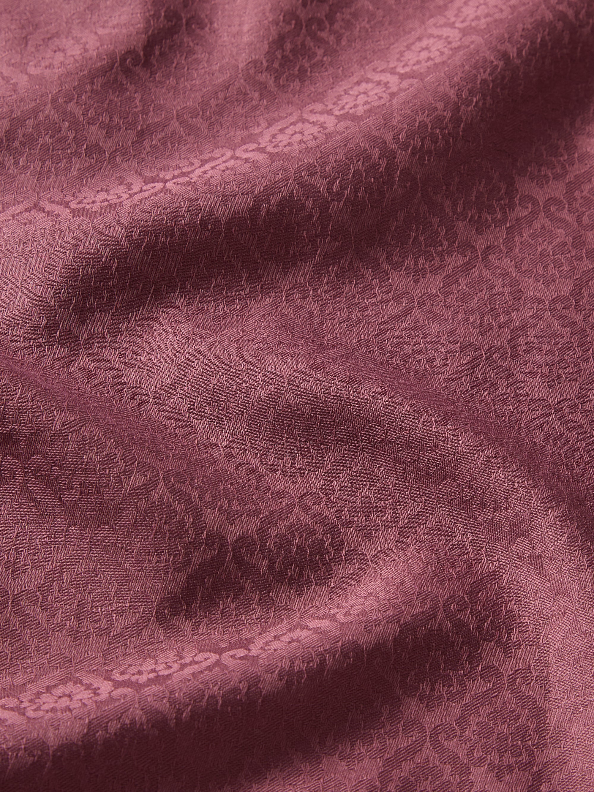 Paris Cotton Jacquard Dressing Gown Roan Rouge Damask