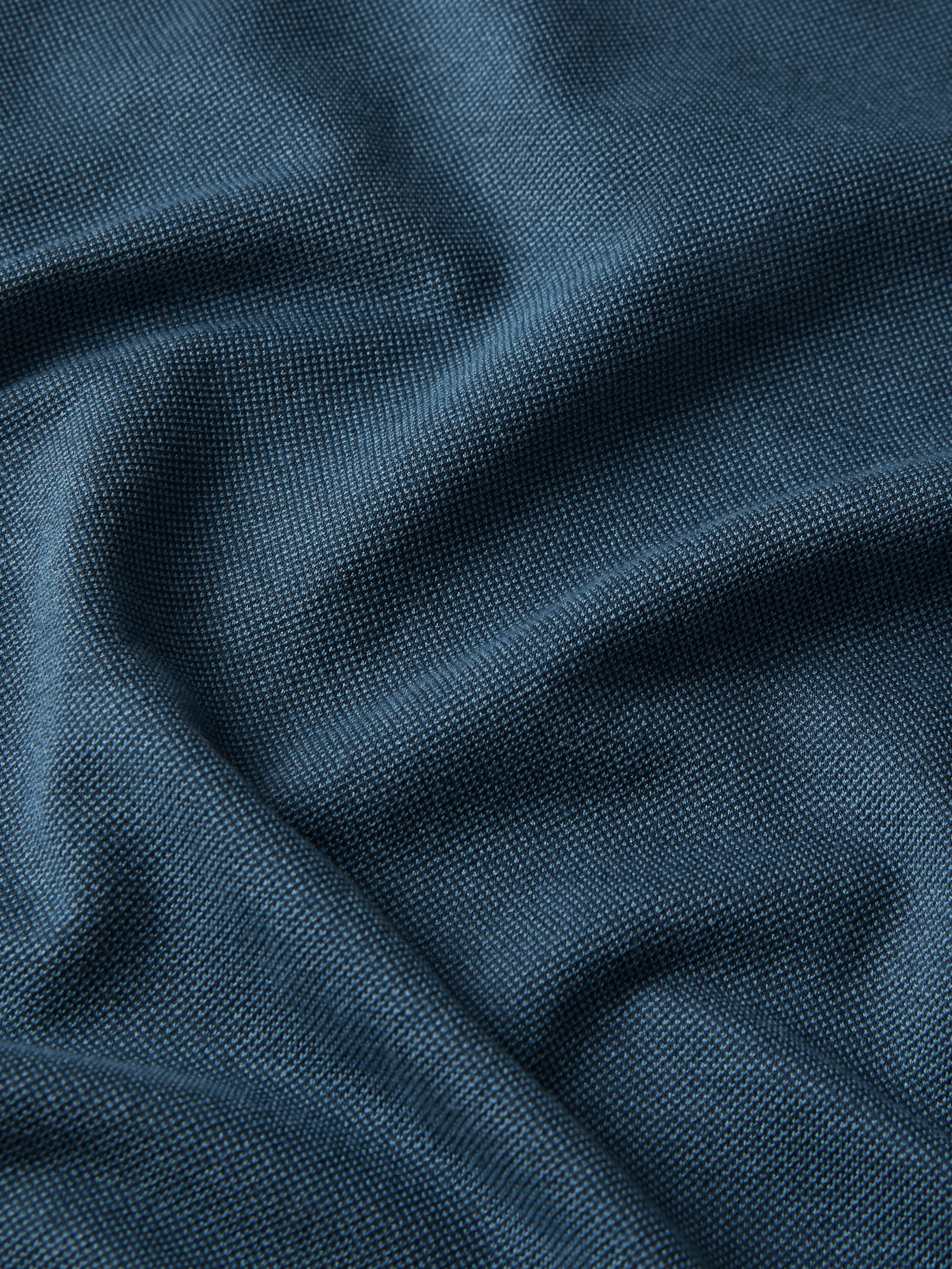 Ramsay Cotton Blend Polo Shirt Denim Blue