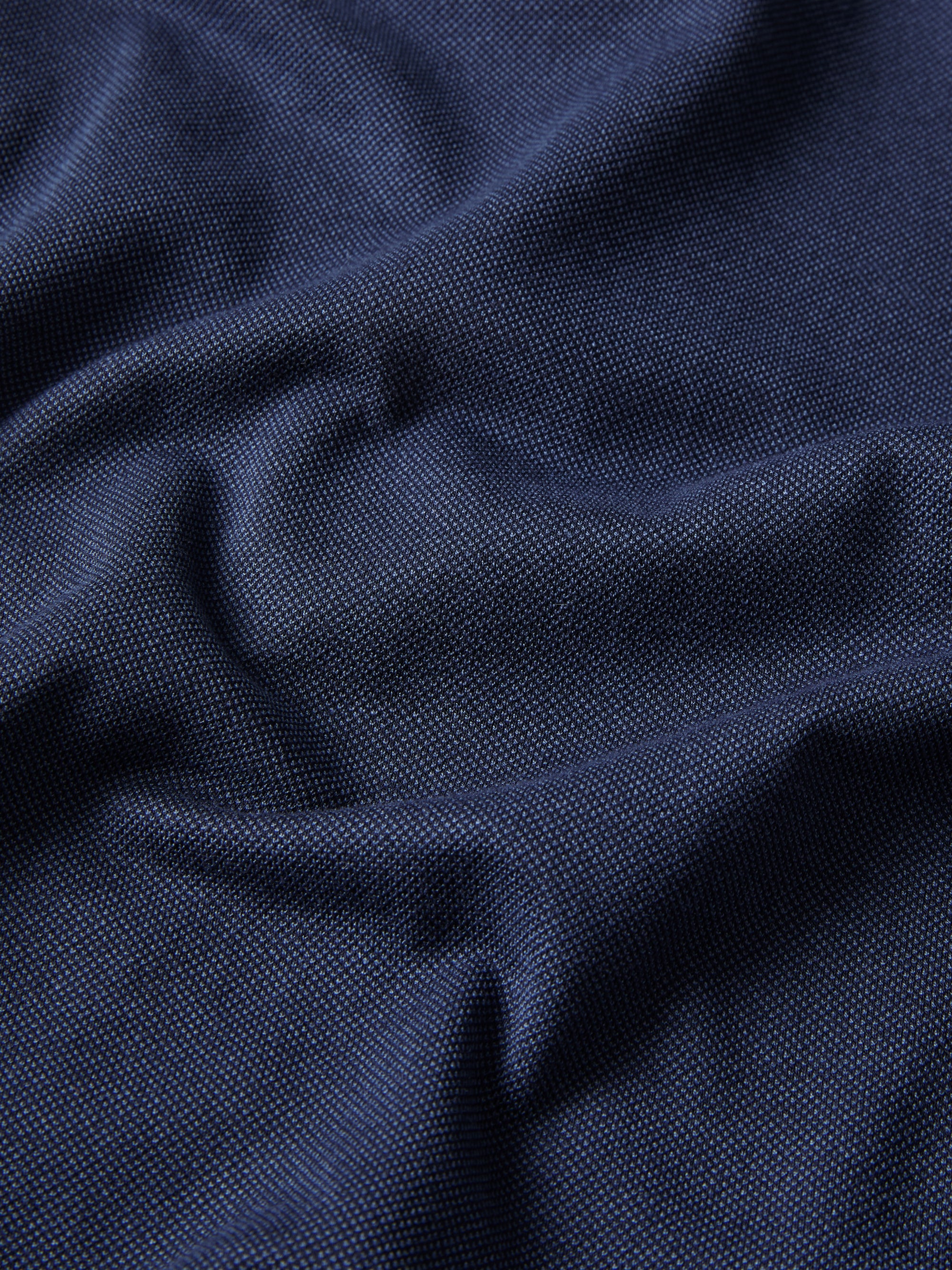 Ramsay Cotton Blend Polo Shirt Navy Blue