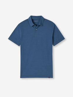 Men's Polo Shirt Ramsay Pique Cotton Lyocell Denim