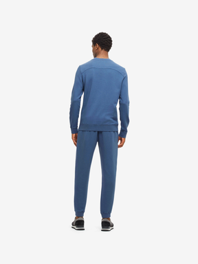 Men's Sweatshirt Quinn Cotton Modal Storm Blue