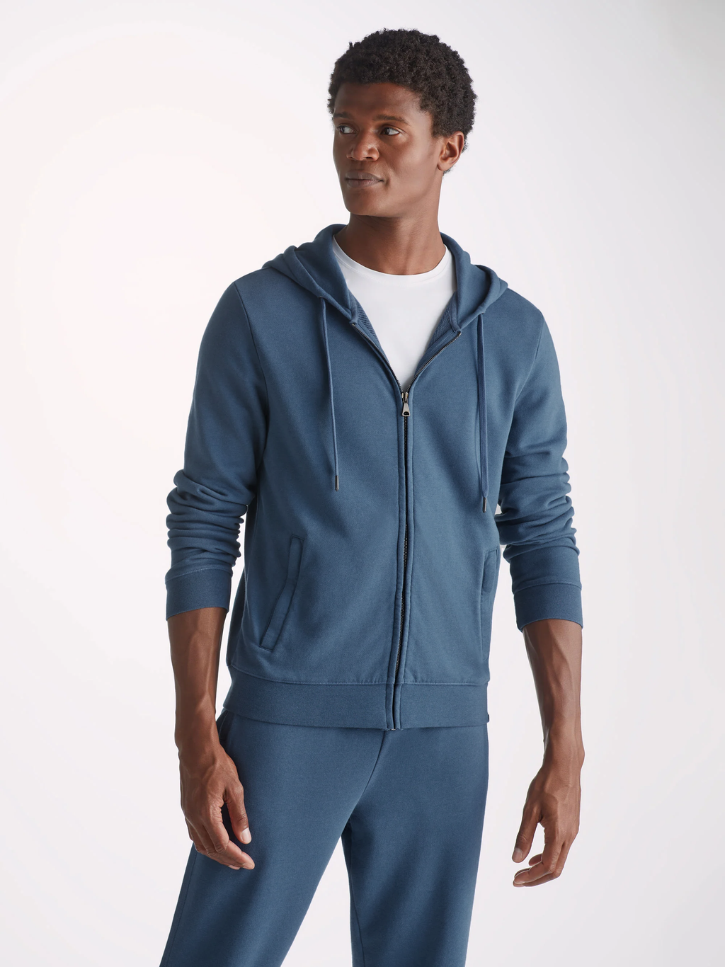 Men s Hoodie Quinn Cotton Modal Denim