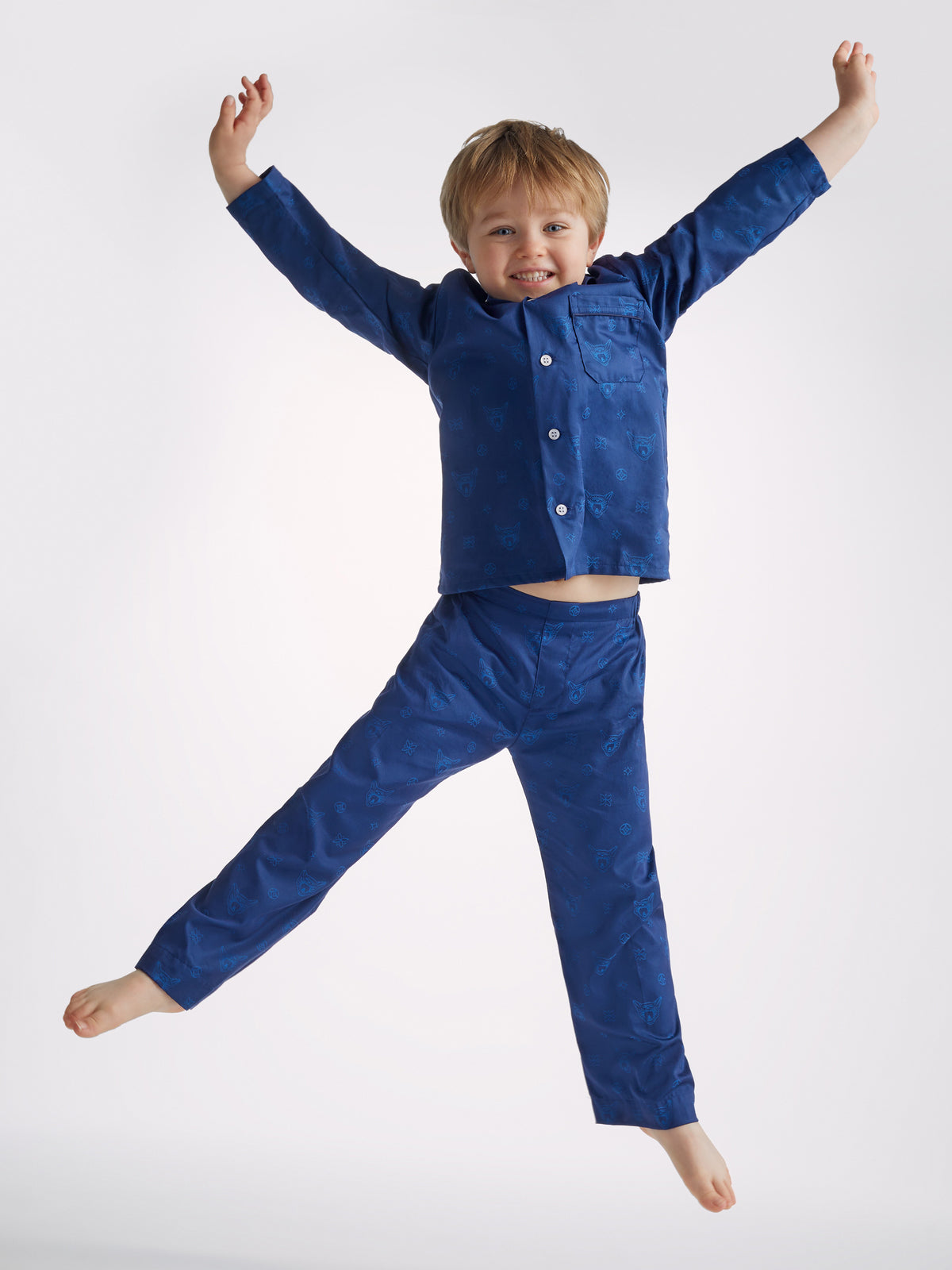 Derek Rose Kids Cotton Patterned Ledbury Pyjamas (3-16 Years) | Harrods US