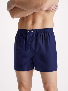 Men's Classic Fit Boxers Lombard 6 Cotton Jacquard Navy