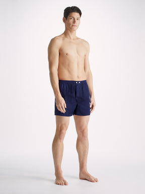 Men's Classic Fit Boxers Lombard 6 Cotton Jacquard Navy