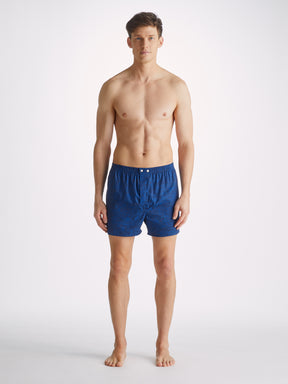 Men's Classic Fit Boxers Paris 25 Cotton Jacquard Navy