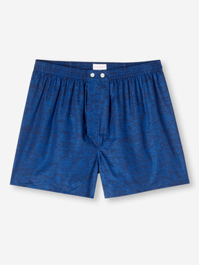 Men's Classic Fit Boxers Paris 25 Cotton Jacquard Navy