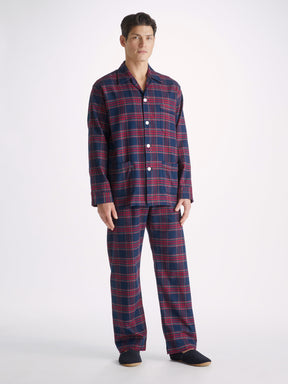Men's Classic Fit Pyjamas Kelburn 36 Brushed Cotton Multi