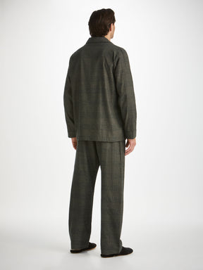 Men's Classic Fit Pyjamas Kelburn 41 Brushed Cotton Khaki