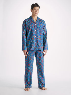 Men's Classic Fit Pyjamas Ledbury 64 Cotton Batiste Multi
