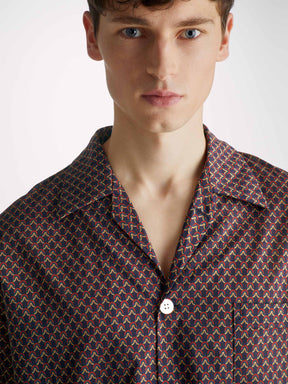 Men's Classic Fit Pyjamas Ledbury 65 Cotton Batiste Multi