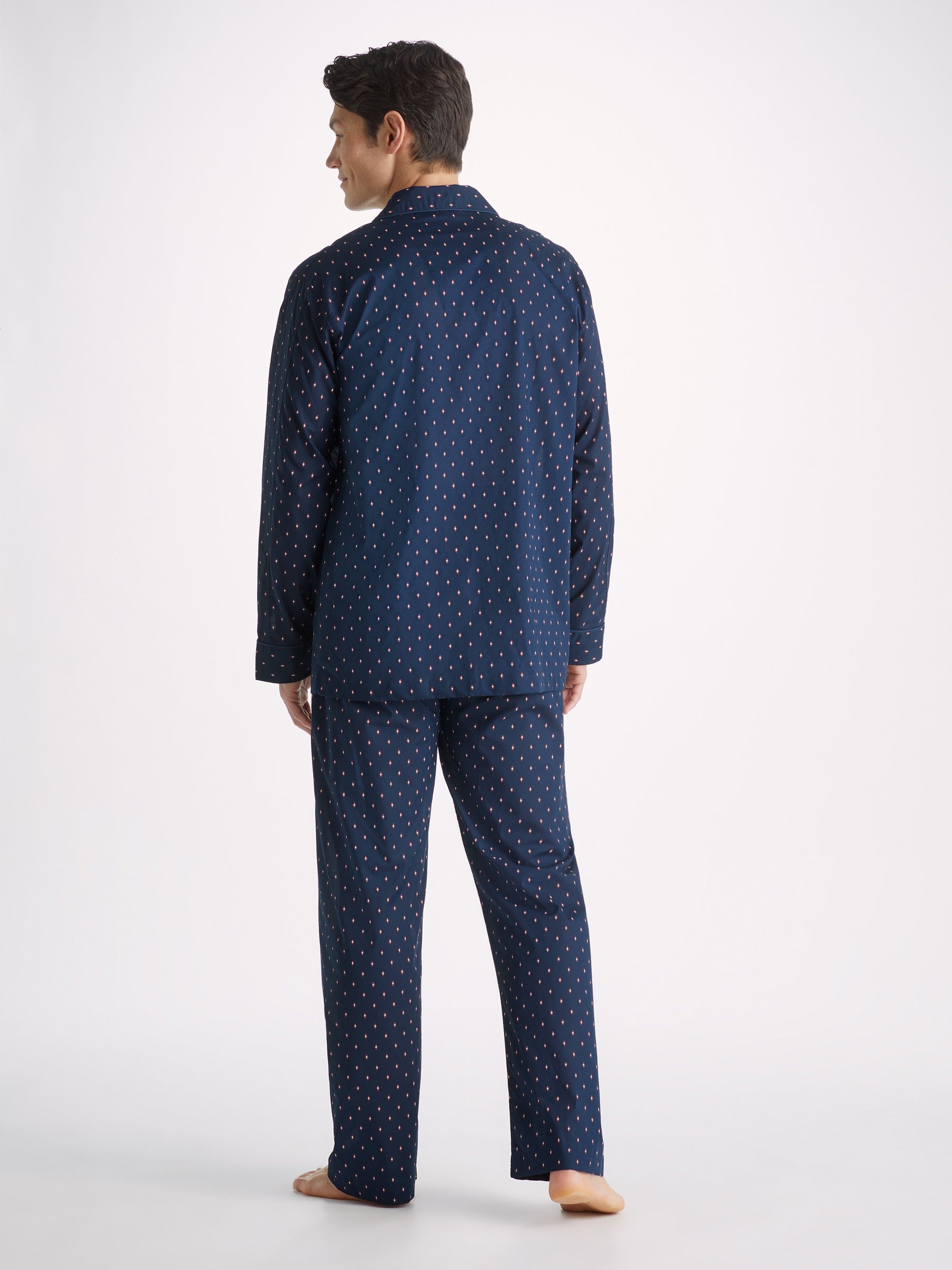 Men's Classic Fit Pyjamas Neslon 96 Cotton Batiste Navy