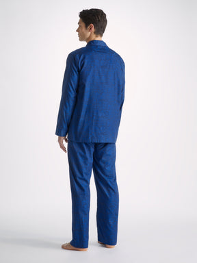 Men's Classic Fit Pyjamas Paris 25 Cotton Jacquard Navy