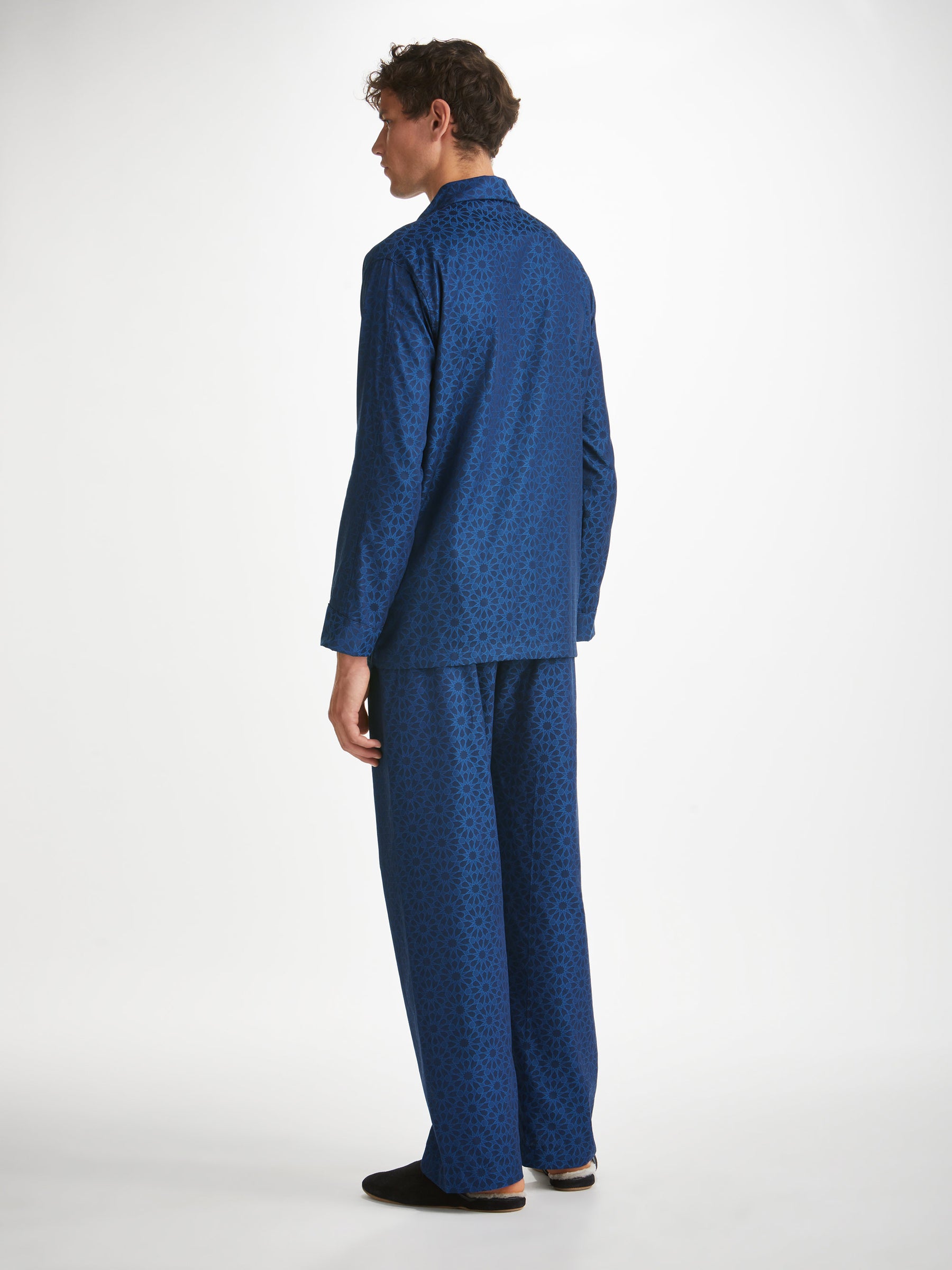 Men's Classic Fit Pyjamas Paris 26 Cotton Jacquard Navy