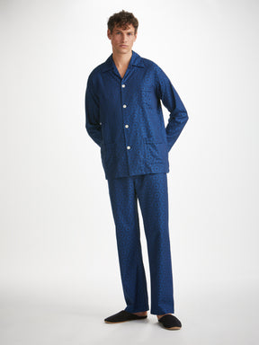 Men's Classic Fit Pyjamas Paris 26 Cotton Jacquard Navy