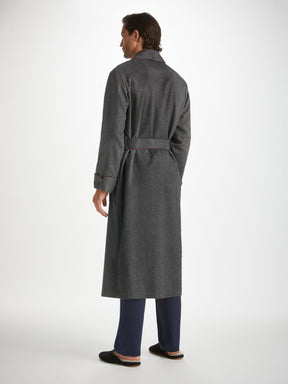 Men's Dressing Gown Duke Cashmere Charcoal