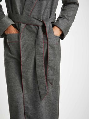 Men's Dressing Gown Duke Cashmere Charcoal