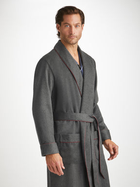 Men's Dressing Gown Duke Cashmere Charcoal