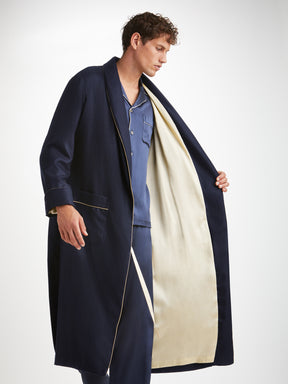 Men's Dressing Gown Duke Cashmere Navy