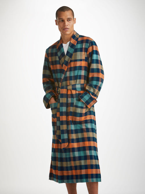 Luxury Men's Cotton Dressing Gowns Cotton Robes Derek Rose