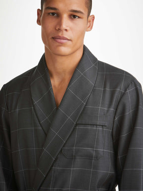 Men's Dressing Gown York 45 Wool Charcoal