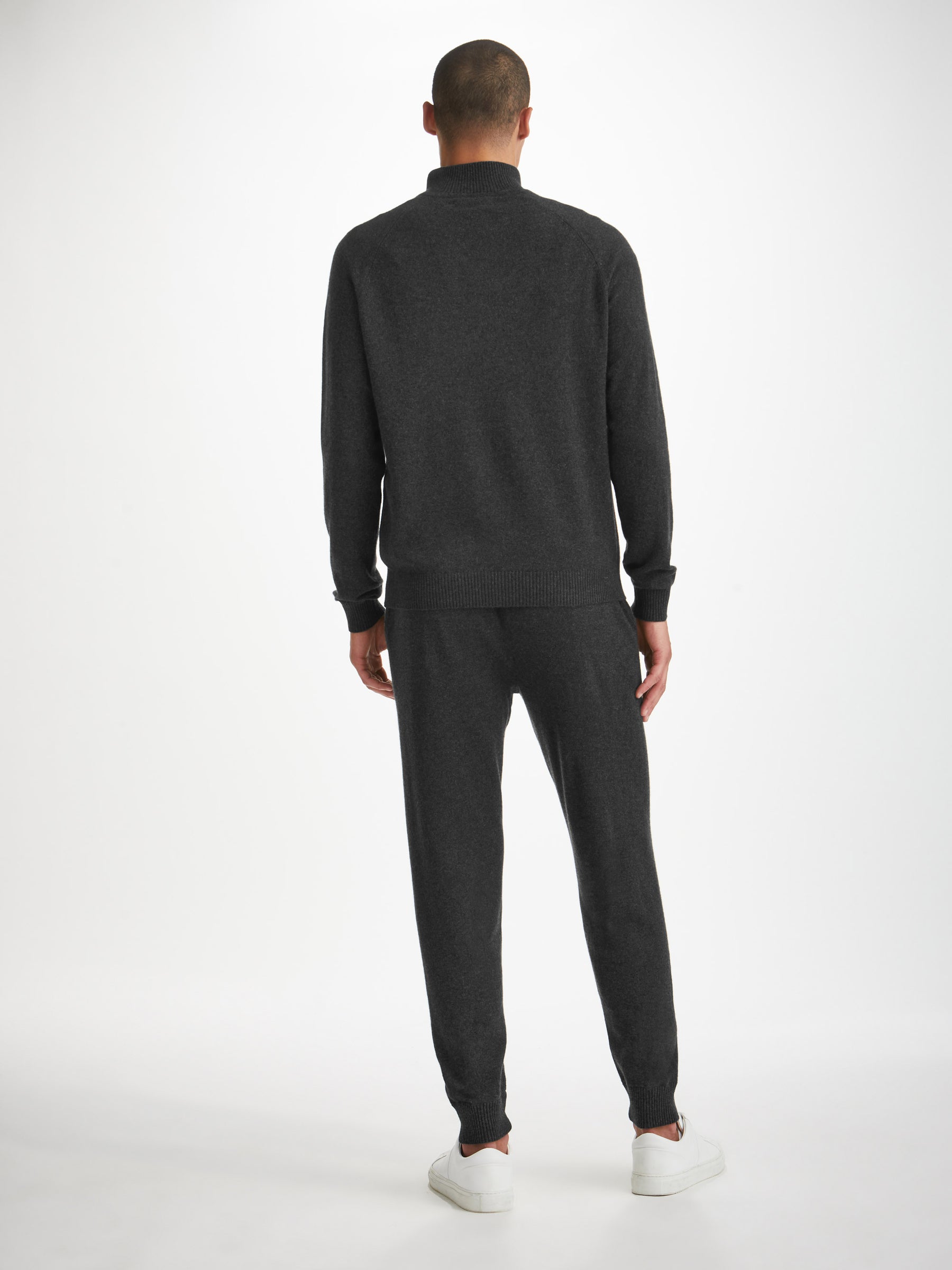 Men's Half-Zip Sweater Finley Cashmere Charcoal