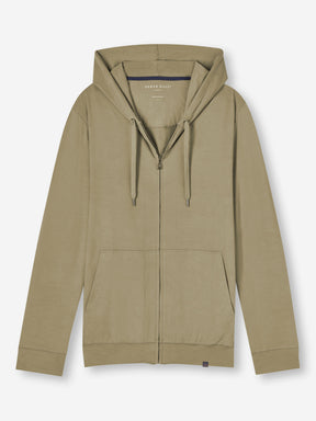 Men's Hoodie Basel Micro Modal Stretch Khaki