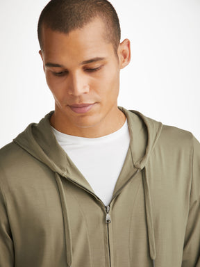 Men's Hoodie Basel Micro Modal Stretch Khaki