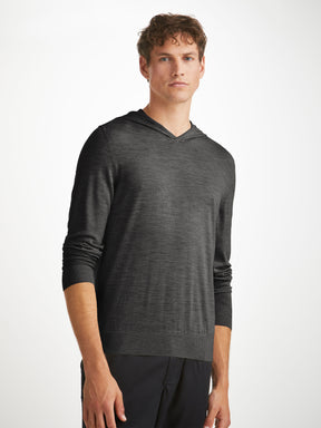 Men's Hoodie Orson Merino Wool Charcoal