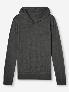 Men's Hoodie Orson Merino Wool Charcoal