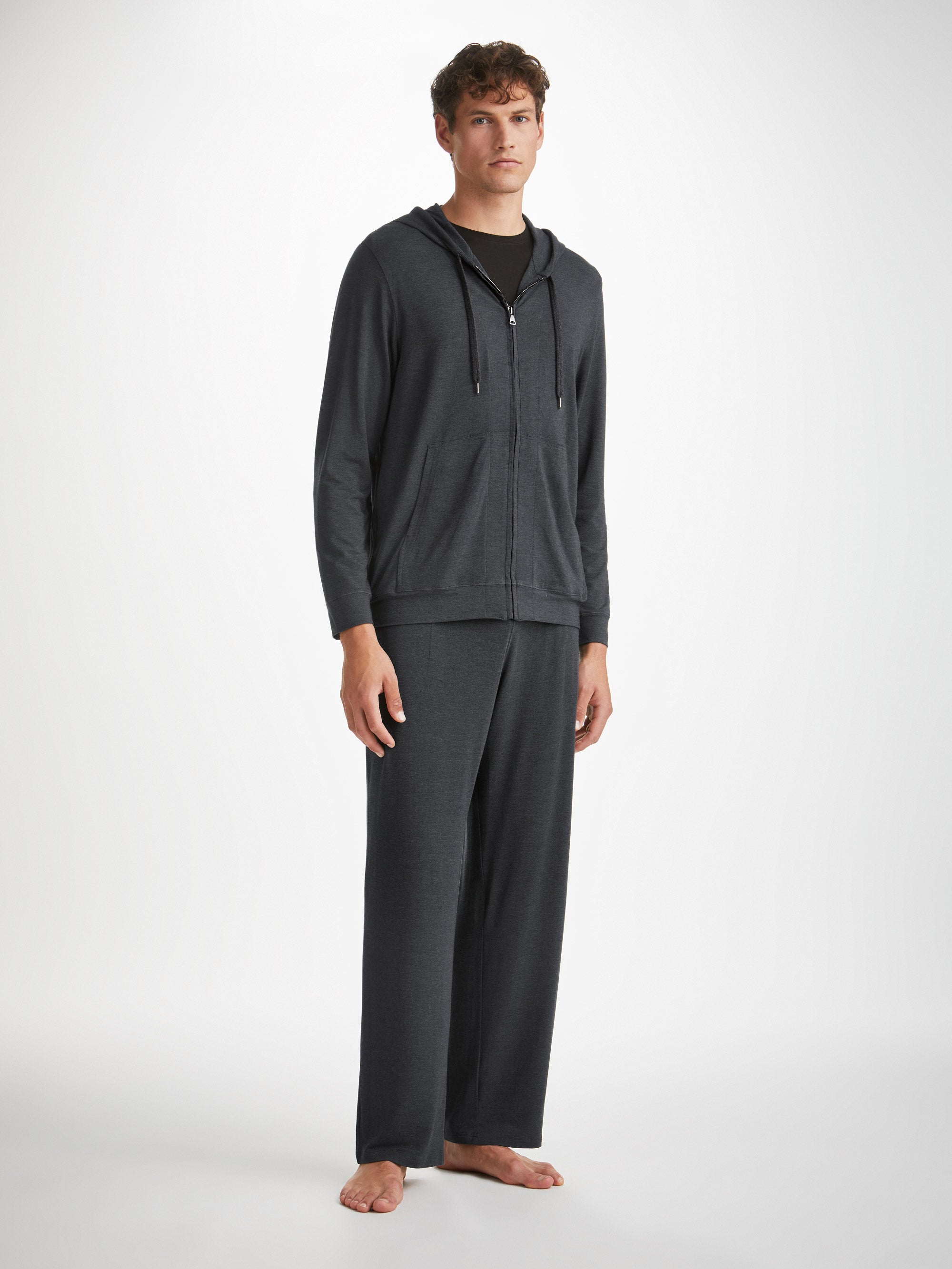 Men's Hoodie Marlowe Micro Modal Anthracite