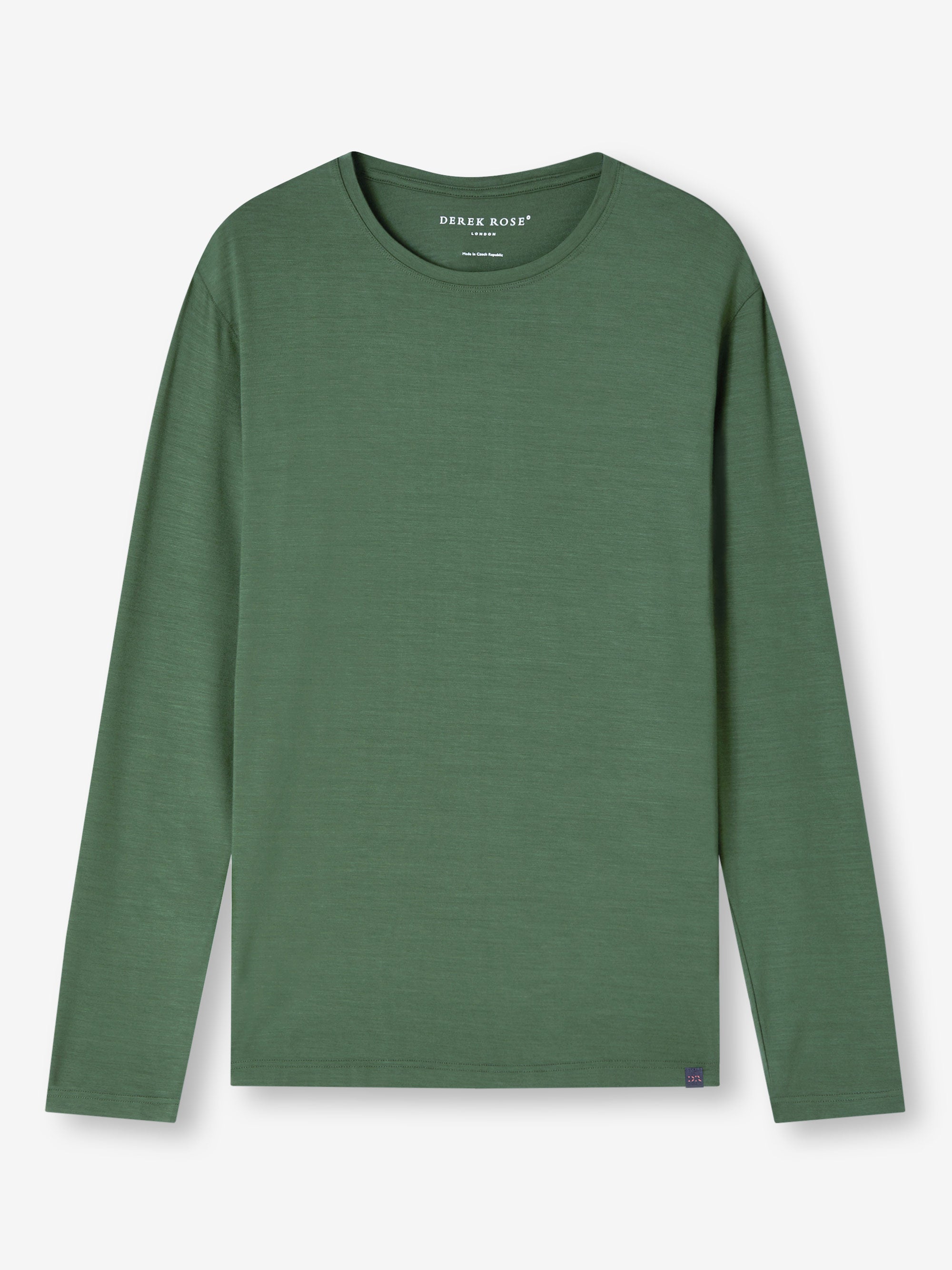 Men's Long Sleeve T-Shirt Basel Micro Modal Stretch Hunter Green
