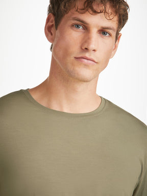 Men's Long Sleeve T-Shirt Basel Micro Modal Stretch Khaki