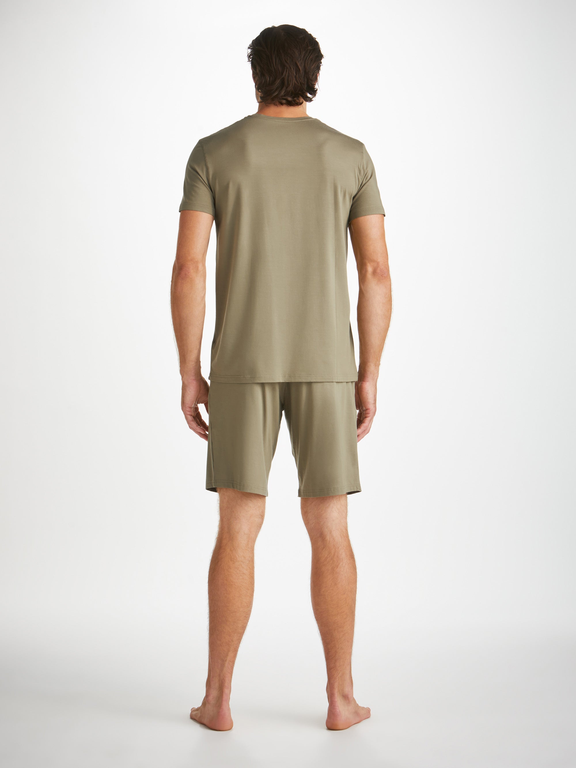 Men's Lounge Shorts Basel Micro Modal Stretch Khaki