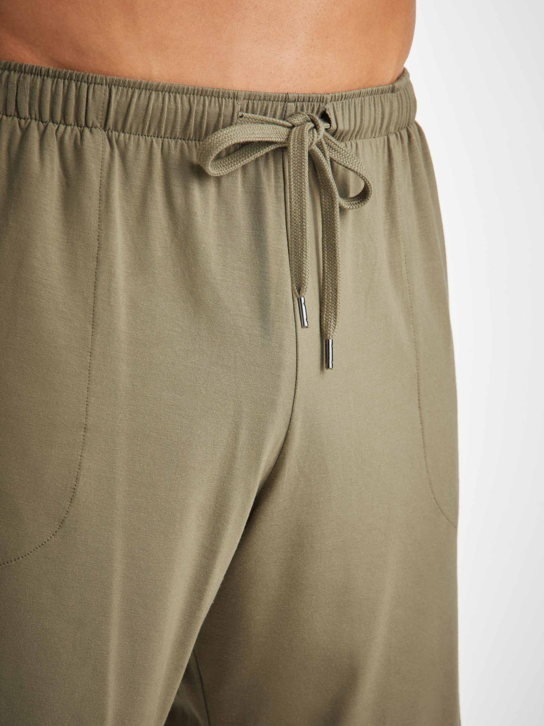 Men's Lounge Shorts Basel Micro Modal Stretch Khaki