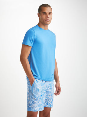 Men's Lounge Shorts Ledbury 70 Cotton Batiste Blue