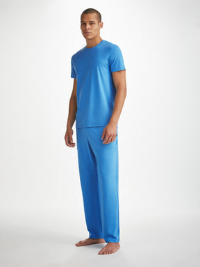 Men's Lounge Trousers Basel Micro Modal Stretch Azure Blue